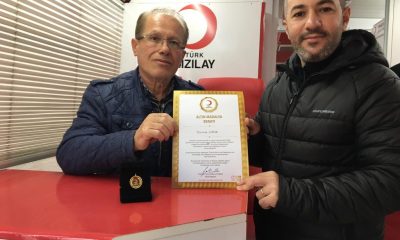 ÖRNEK KAN BAĞIŞÇI ALTIN MADALYA İLE ÖDÜLLENDİRİLDİ