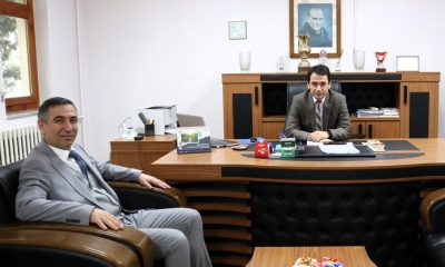 İL MÜDÜRÜ ÇETİN, İLÇE MÜDÜRÜ TACETTİN ÖZMEN’İ ZİYARET ETTİ