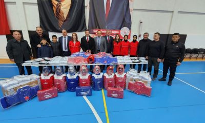 KAYMAKAMIMIZ ŞAFAK GÜRÇAM, JUDO VE TAEKWONDOCULARA MALZEME DESTEĞİNDE BULUNDU