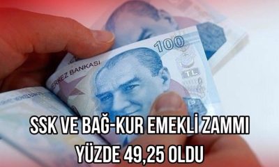 SSK VE BAĞ KUR EMEKLİ ZAMMI %49,25 OLDU