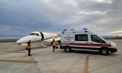UÇAK AMBULANS KARACİĞER HASTASI İÇİN AMASYA’DAN HAVALANDI