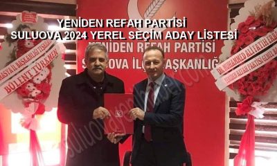 YENİDEN REFAH PARTİSİ SULUOVA 2024 YEREL SEÇİM ADAY LİSTESİ