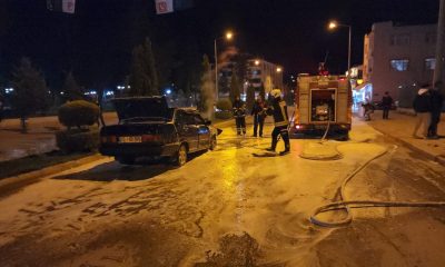 SULUOVA’DA ARAÇ YANGINI