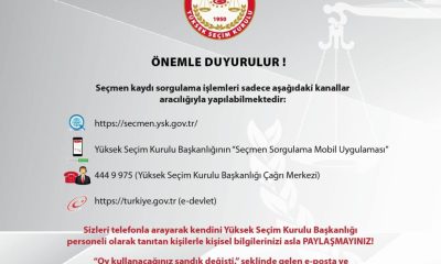 AMASYA VALİLİĞİNDEN DUYURU !