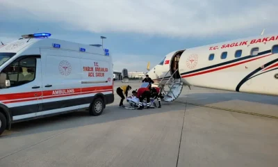 AMBULANS UÇAK AMASYALI HASTA İÇİN HAVALANDI