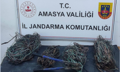 JANDARMA KABLO HIRSIZLARINI YAKALADI
