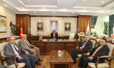 REKTÖR TURABİ’DEN,  BELEDİYE BAŞKANI RİFAT UZUN’A HAYIRLI OLSUN ZİYARETİ