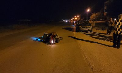 SULUOVA’DA OTOMOBİL İLE MOTOSİKLET ÇARPIŞTI; 2 YARALI.