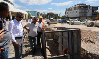 BAŞKAN UZUN, YAĞMUR SUYU TOPLAMA ÇALIŞMALARINI İNCELEDİ