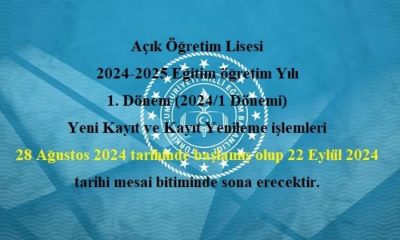 SULUOVA ŞEHİT HÜSEYİN DÜZENLİ HALK EĞİTİM MERKEZİNDEN DUYURU !