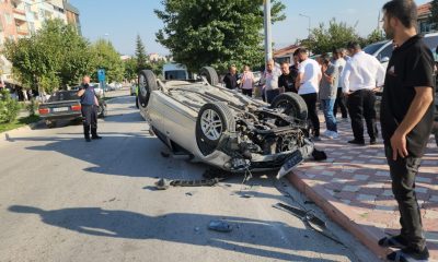 SULUOVA’DAKİ KAZA’DA TERS DÖNEN ARAÇ SÜRÜCÜSÜ YARALANDI