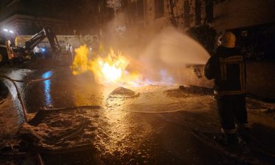 SULUOVA’DA DOĞALGAZ YANGINI KORKU OLUŞTURDU