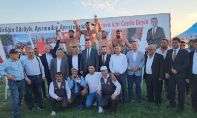 KIRKPINAR BAŞPEHLİVANLARI SULUOVA’DA KARAKUCAK GÜREŞLERİNDE KOL BAĞLADI