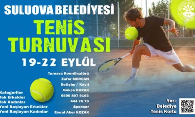 SULUOVA BELEDİYESİ TENİS TURNUVASI DÜZENLİYOR