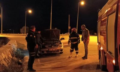 İTFAİYE ARAÇ YANGININA MÜDAHALE ETTİ