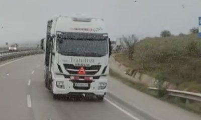 KARAYOLUNDA GERİ GERİ GİDEN TIRLAR ŞAŞIRTTI