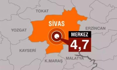 SİVAS’TA 10 DAKİKA ARAYLA PEŞ PEŞE 2 DEPREM