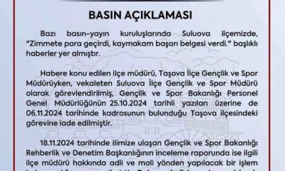 AMASYA VALİLİĞİNDEN BASIN AÇIKLAMASI