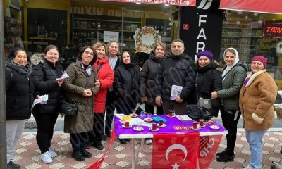 CHP İLÇE TEŞKİLATI; “KADINA ŞİDDETE ‘HAYIR” DEDİ