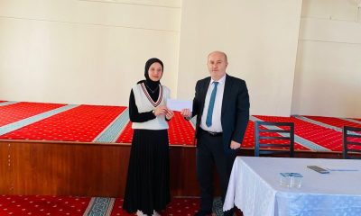 MÜFTÜ SITKI KAYA, İL BİRİNCİSİ GENÇ HAFIZLARI ÖDÜLLENDİRDİ