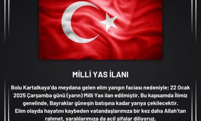AMASYA VALİLİĞİNDEN MİLLİ YAS İLAN DUYURUSU