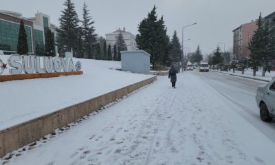 SULUOVA’DA KAR YAĞIŞI NEDENİYLE 8 KÖY YOLU KAPANDI