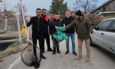 SULUOVA’DA KANALDA MAHSUR KALAN KAZ’I İTFAİYE KURTARDI