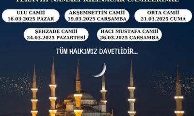 SULUOVA’DA ENDERUN USULÜ TERAVİH NAMAZI KILINACAK CAMİLERİMİZ.