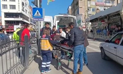 YAYA GEÇİDİNDE ARAÇIN ÇARPTIĞI KADIN YARALANDI