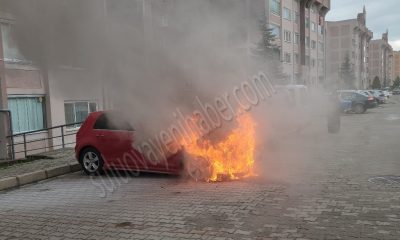 SULUOVA 1. ETAP TOKİ’DE ARAÇ YANDI