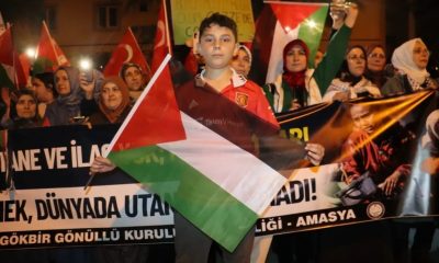 AMASYA’DA İSRAİL’E “ÖFKE” YÜRÜYÜŞÜ YAPILDI