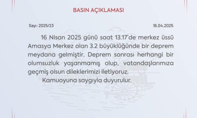 AMASYA’DA 3.2 ŞİDDETİNDE YENİ BİR DEPREM OLDU