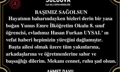 MÜDÜR AHMET DAVU’DAN BAŞSAĞLIĞI MESAJI