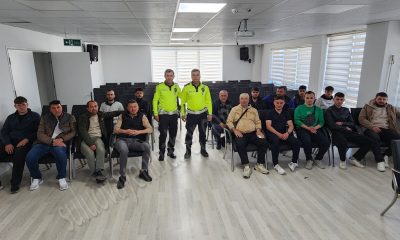 SULUOVA’DA MOTOKURYELERE TRAFİK EĞİTİMİ VERİLDİ