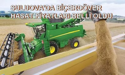 SULUOVA’DA 2025 YILI BİÇERDÖVER HASAT ÜCRETLERİ BELLİ OLDU