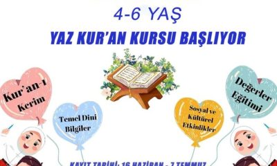 SULUOVA MÜFTÜLÜĞÜ ORHAN GAZİ CAMİSİNDE 4-6 YAŞ YAZ KUR’AN KURSLARI BAŞLIYOR