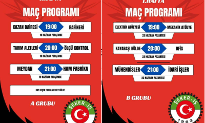 ŞEKER-İŞ FUTBOL TURNUVASI BAŞLIYOR