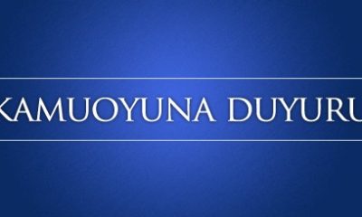 KAMUOYUNA DUYURU !
