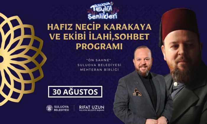 SULUOVA BELEDİYESİNDEN SOHBET VE İLAHİ PROGRAMINA DAVET !
