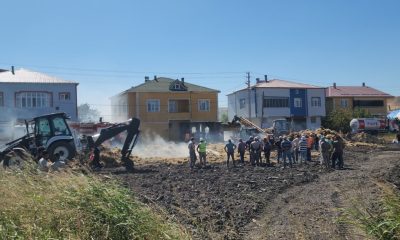 SULUOVA’DA Kİ YANGINDA 20 TON SAMAN YANARKEN AHIRDAKİ 25 HAYVAN KURTARILDI 