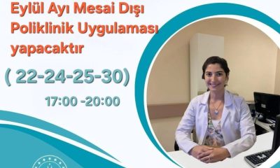Suluova Devlet Hastanesinde Nöroloji Uzmanı Dr. Seçil IRMAK, Eylül ayında mesai dışı poliklinik uygulaması ile halkımızın hizmetinde olacak.