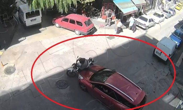 AMASYA’DA BİR KİŞİNİN YARALANDIĞI KAZA KAMERADA