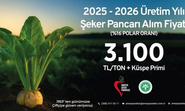 Amasya Şeker Fabrikası; “Çiftçilerimize Hayırlı Olsun.”