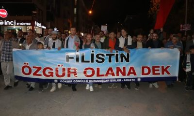 AMASYA’DA “GAZZE KARARLILIK VE SUMUD’A SELAM” YÜRÜYÜŞÜ YAPILDI