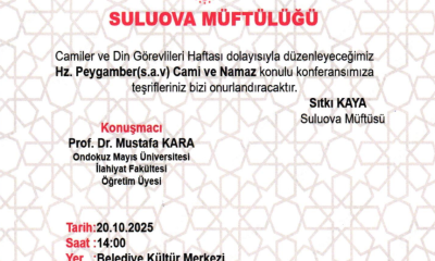 SULUOVA MÜFTÜLÜĞÜNDEN KONFERANSA DAVET !