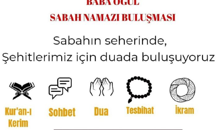 SABAHIN SEHERİNDE ŞEHİTLER İÇİN DUA BULUŞMASINA DAVET !