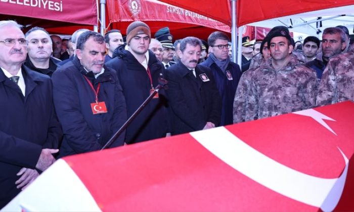 SAMSUN LADİKLİ ŞEHİT POLİS MEMURU EMRE ALBAYRAK SON YOLCULUĞUNA UĞURLANDI