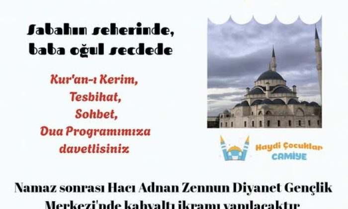 SULUOVA MÜFTÜLÜĞÜNDEN SABAH NAMAZI BULUŞMASINA DAVET !