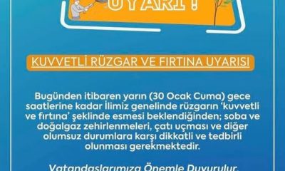 DİKKAT ! FIRTINA UYARISI !