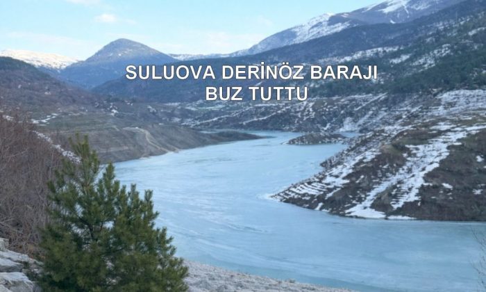 SULUOVA DERİNÖZ BARAJININ YÜZEYİ BUZ TUTTU